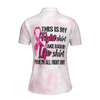 This Is My Fight Shirt Breast Cancer Awareness Short Sleeve Women Polo Shirt, Pink Tie Dye Breast Cancer Shirt