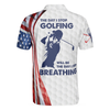 The Day I Stop Golfing Polo Shirt, Golf Pattern Skeleton Golfer American Flag Polo Shirt, Best Golf Shirt - Perfect Gift For Women