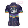 Custom Colorful Bowling Pattern Custom Short Sleeve Woman Polo Shirt, Personalized Bowling Themed Shirt For Ladies, Cool Gift For Bowlers