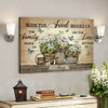 Bless The Food Before Us The Family Beside Us - Bible Verse Canvas - Scripture Canvas Wall Art - Ciaocustom