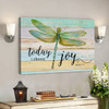 Bible Verse Canvas - Today I Choose Joy James 12 Dragonfly Canvas Wall Art - Scripture Canvas Wall Art - Ciaocustom