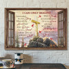 Christian Canvas Wall Art - Beautiful Mountain - Wooden Cross - Pink Sunset - I Can Only Imagine - Ciaocustom