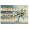Christian Wall Art Amazing Grace How Sweet The Sound Hummingbird Flowers Canvas Print - Religious Wall Decor