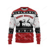 FUNSTUFFPRINT Merry Huntmas Hunting Ugly Christmas Sweater Ugly Sweater