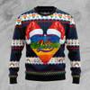 FUNSTUFFPRINT LGBT Heart ugly Christmas Sweater for women & men, LGBT Christmas shirt Ugly Sweater