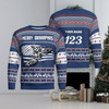 FUNSTUFFPRINT Christmas Motocross Rider Custom Ugly Christmas Sweater for Men and Women, Gift for biker Motocross lover Ugly Sweater