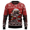 FUNSTUFFPRINT Pug Will Be Watching You Ugly Christmas Sweater, Christmas Sweatshirt Gift for Dog lover Ugly Sweater