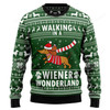 FUNSTUFFPRINT Dachshund Weiner Wonderland Ugly Christmas Sweater, Funny christmas sweatshirt for men and women Ugly Sweater