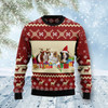 FUNSTUFFPRINT Guinea Pig Snow Ugly Christmas Sweater Ugly Sweater