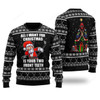 FUNSTUFFPRINT Santa Hockey All I Want For Christmas Is Your Two Front Teeth Ugly Christmas Sweater For Men & Women Ugly Sweater
