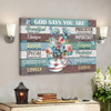 Nurse's Cap God Says You Are - Christian Canvas Prints - Faith Canvas - Bible Verse Canvas - Ciaocustom