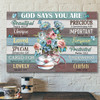 Nurse's Cap God Says You Are - Christian Canvas Prints - Faith Canvas - Bible Verse Canvas - Ciaocustom