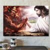 Jesus And Devil - Jesus Pictures - Jesus Canvas Poster - Jesus Wall Art - Christian Canvas Prints - Faith Canvas - Gift For Christian - Ciaocustom