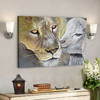 Lamb And Lion - Christian Canvas Wall Art - Christian Artwork - Religious Wall Decor - Faith Canvas Wall Art - Scripture Wall Art - Ciaocustom
