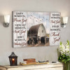Cows On Farm - Every Moment Thank God - Bible Verse Canvas - Scripture Canvas Wall Art - Ciaocustom