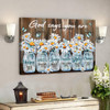 Daisy Flower In Glass Jar - God Says You Are Canvas Wall Art - Bible Verse Canvas - Scripture Canvas Wall Art - Ciaocustom