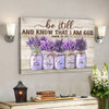 Lavender - Be Still And Know That I Am God Canvas Wall Art - Bible Verse Canvas - Scripture Canvas Wall Art - Ciaocustom