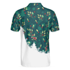 Christmas Golf Polo Shirts For Men, Christmas Socks With Golf Balls Pattern Mens Shirt Short Sleeve - Best Gift For Golf Lovers