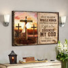 Christian Canvas Wall Art - The Old Rugged Crosses - Sunset Painting - My God Is The Light In The Darkness - Ciaocustom