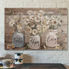 Bible Verse Wall Art Canvas - Beautiful Flower - Faith Hope And Love Canvas - Ciaocustom