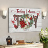 God Canvas Prints - Jesus Canvas Art - Today I Choose Joy Christmas Wall Art Canvas Christian Christmas Gifts - Ciaocustom