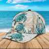 FUNSTUFFPRINT Customized Turtle Art Summer 3D Baseball Cap, Turtle Hat for Husband and Wife-SBC-11026