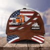 FUNSTUFFPRINT 4th of July Personalized Trucker Cap, Gift for Dad Father's Day Cap, Truck Hat for Truck Drivers, Gift for Husband from Wife