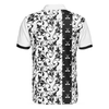 Floral Golf Pattern In White Men Polo Shirt, Black And White Polo Shirt, Floral Golf Shirt For Men