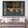 Live Like Someone Left The Gate Open Cow Canvas Wall Art - Christian Canvas Wall Decor - Bible Verse Wall Art Canvas - Farmer Gift