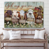 God Say You Are Cow Canvas Wall Art - Christian Canvas Wall Decor - Bible Verse Wall Art Canvas - Farmer Gift
