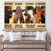 Cow Be Strong When You Are Weak Canvas Wall Art - Christian Canvas Wall Decor - Bible Verse Wall Art Canvas - Farmer Gift
