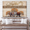 And So Together They Built A Life Cow Canvas Wall Art - Christian Canvas Wall Decor - Bible Verse Wall Art Canvas - Farmer Gift