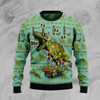 FUNSTUFFPRINT Skateboard Dinosaur Ugly Christmas Sweater, Xmas Lover Ugly Sweatshirt, Gift For Christmas Lover, Christmas Sweater Ugly Sweater