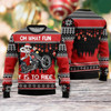 FUNSTUFFPRINT Biker Motorcycle Lover Xmas Dirt Bike Ugly Christmas Sweater For Men & Women Ugly Sweater