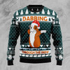 FUNSTUFFPRINT Dabbing Through The Snow Guinea Pig Ugly Christmas Sweater for men and women Ugly Sweater