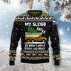 FUNSTUFFPRINT My sleigh broke so now i am a school bus driver Ugly Christmas Sweater Ugly Sweater