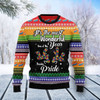 FUNSTUFFPRINT LGBT Beside Pride Ugly Christmas Sweater Ugly Sweater