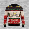 FUNSTUFFPRINT All I Want For Christmas Is More Time For Biking Ugly Christmas Sweater, Men Christmas sweater ugly, Christmas gift for biking lover Ugly Sweater