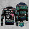 FUNSTUFFPRINT Flamingo Don’t Make Me Put My Foot Down Ugly Christmas Sweater for men and women, flamingo Christmas sweatshirt, Ugly Sweater Christmas Gift Ugly Sweater