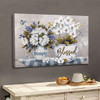 Simply Blessed Wall Art Canvas, Floral Christian Wall Decor - Religious Wall Decor