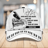 FUNSTUFFPRINT Personalized Piano Cap, In music I get to lose my mind Piano Cap for girl