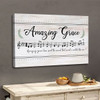 Christian Wall Art Amazing Grace How Sweet The Sound, Sheet Music, Christian Song Lyrics Canvas Art - Religious Wall Decor