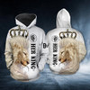 FUNSTUFFPRINT Personalized Lion Couple 3D All Over Hoodie Her King His Queen  3D Hoodie and Zip Hoodie