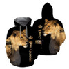 FUNSTUFFPRINT  Lion Hoodie The Queen 3D Hoodie and Zip Hoodie