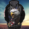 FUNSTUFFPRINT Eagle American Pride 3D Hoodie and Zip Hoodie