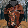 FUNSTUFFPRINT Love Horse  3D Hoodie and Zip Hoodie