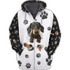 FUNSTUFFPRINT Lovely Dachshund  3D Hoodie and Zip Hoodie