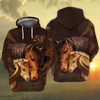 FUNSTUFFPRINT Love Horse 3D Full Print Tad  3D Hoodie and Zip Hoodie