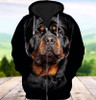FUNSTUFFPRINT Rottweiler  3D Hoodie and Zip Hoodie