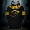 FUNSTUFFPRINT Eye of Horus God, Ancient Egypt 3D Hoodie and Zip Hoodie
